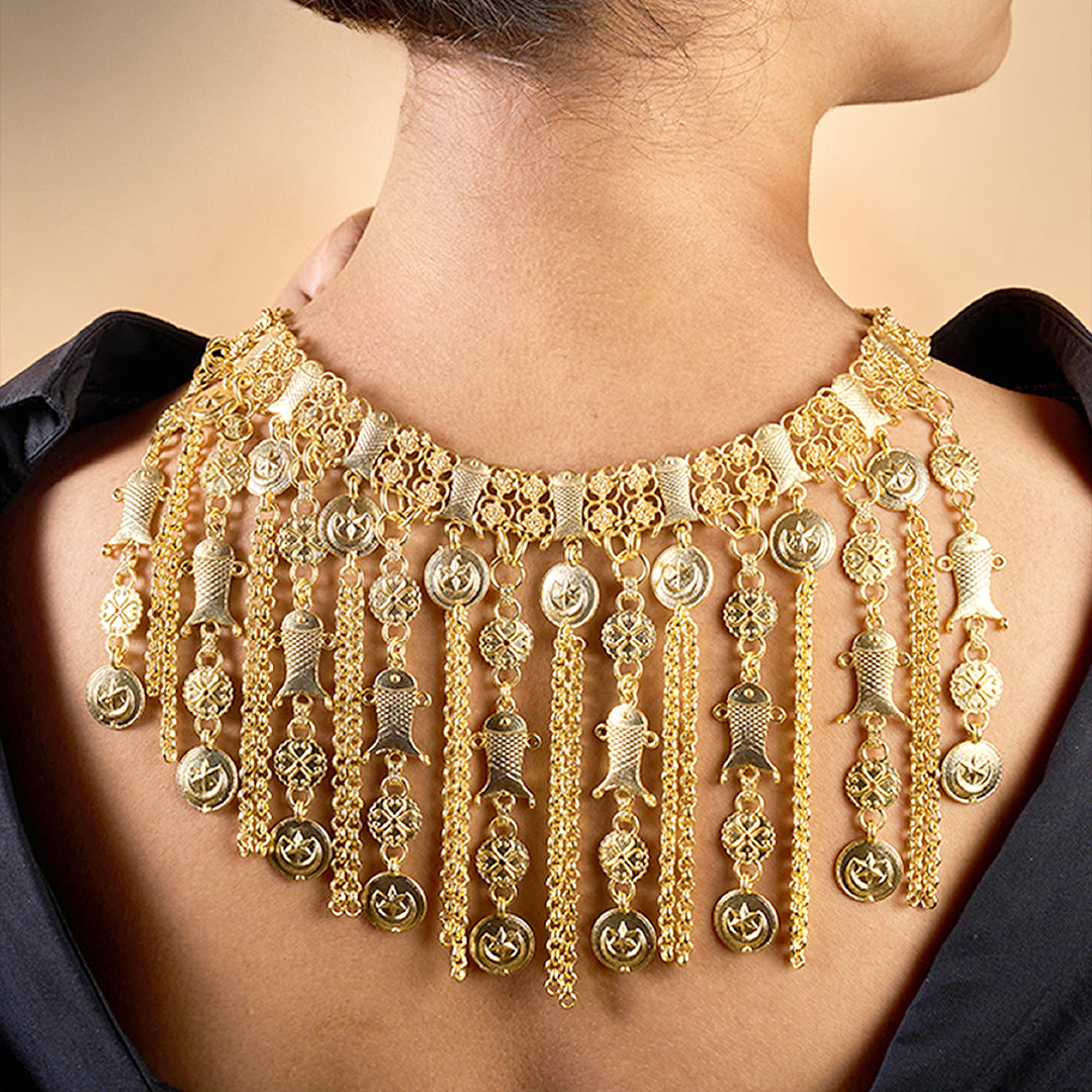 Royal Layered Golden Stardust Necklace