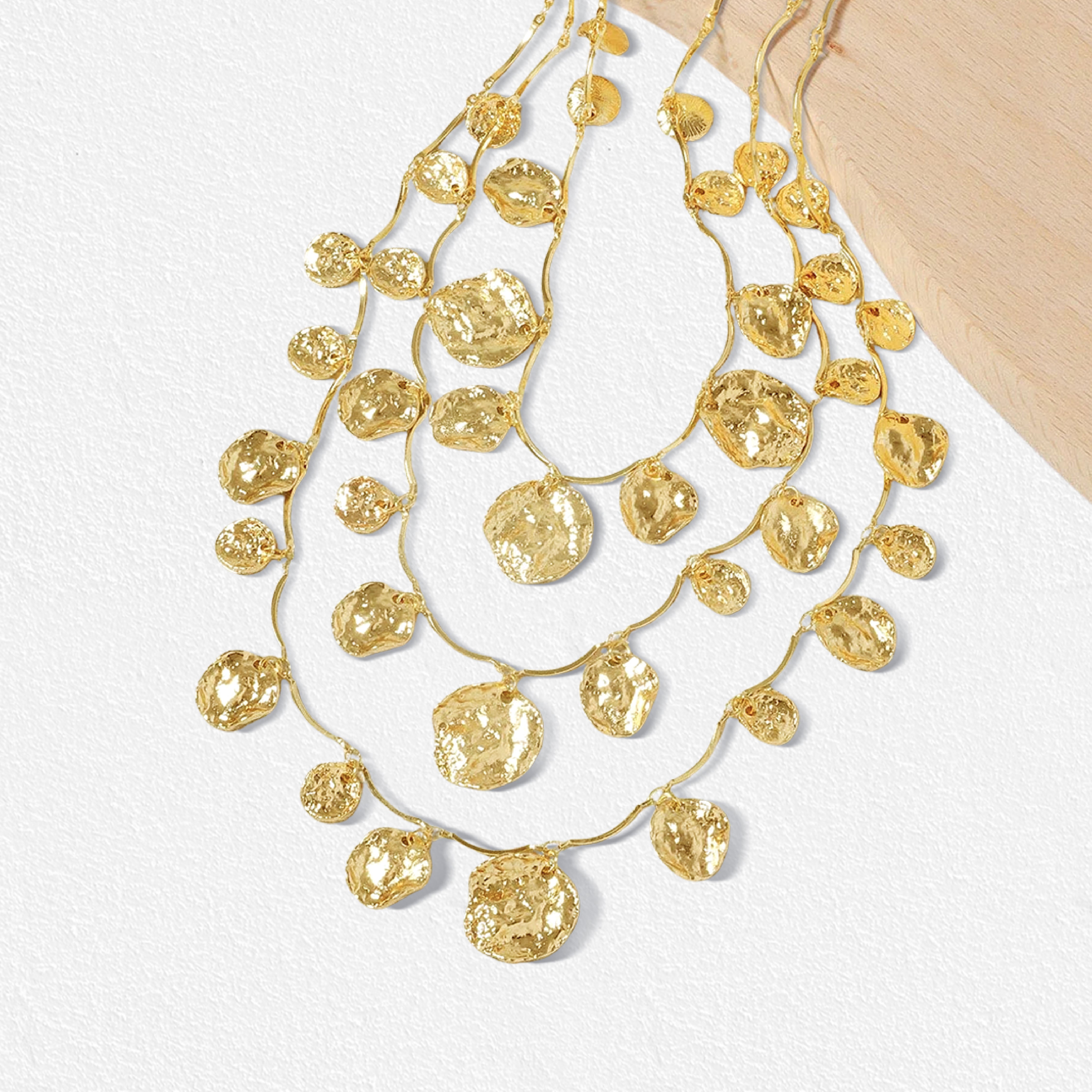 Lustre Coin Charm Necklace